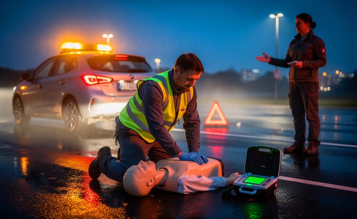 Sicherer unterwegs: Warum ein Erste-Hilfe-Kurs für Autofahrer alle 2 Jahre sinnvoll ist.